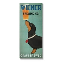 Stupell Industries Brewery Company Wiener Dog Graphic Art Gallery Wrapped Canvas Print Wall Art, Design by Ryan Fowler