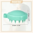 thumbnail image 3 of Unique Bargains Hair Care Hair Scalp Massager Shampoo Brush Green 3.74"x3.15"x1.77", 3 of 6