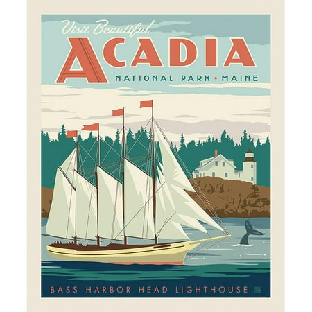 

Riley Blake National Parks - National Park Acadia Panel