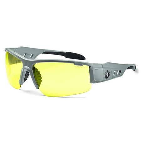 - Corporation Skullerz Dagr Safety Glasses - Matte Gray Frame & yellow Lens, Nylon