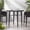 Brown Multi 9MBRN, variant on Folding Rattan Bar Table for Outdoor Patio, 31.5W x 32.5D x 41H Inch All-Weather Wicker Bistro Table with Powder-Coated Iron Frame, Brown Multi
