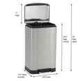 thumbnail image 2 of Design Trend 40 Liter / 10.5 Rectangle Stainless Steel Step On Trash Can, 2 of 8