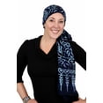 thumbnail image 3 of Head Scarf for Women Cancer Headwear Chemo Scarves Headscarves Headcovers 15 X 60 (Calypso Blues), 3 of 3