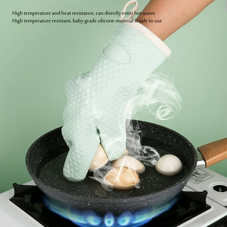 

Feiboyy Heat Insulating Gloves Heat Resistants Gloves Silica Gel Kitchen Heat Insulation Oven Gloves Baking High Temperature Resistants Thickened Microwave Oven Gloves