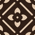 thumbnail image 1 of Ahgly Company Machine Washable Indoor Square Transitional Black Brown Area Rugs, 4' Square, 1 of 7