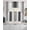 Dark gray, variant on Dark Grey White Swag Curtains for Living Room/Bedroom Windows, Farmhouse Ombre Color Modern Simple Kitchen Curtains and Valances Set 36 Inch Length, Light Filtering Swags Valance Curtain Panels