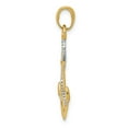 thumbnail image 2 of 14K Two-Tone Gold Charm Pendant Men'S With Y Polished Anchor With Rope, 2 of 4