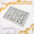 thumbnail image 3 of Unique Bargains 30 Grid Jewelry Tray Stackable Tray Showcase for Rings Earrings Necklace Bracelet Pendants Gray, 3 of 8