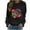 Black, variant on fartey Women's Warm Valentine's Day Sweatshirts Tee Warm Cozy Love Heart Printed Shirts Pullover Casual Long Sleeves Crewneck Fleece Tees Clothes