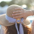 thumbnail image 5 of Uxcell Scarf Ring Clip Resin Oval T-Shirt Clip Fashion Ring Scarves Clasp Buckle Tie Circle Clip Light Coffee Color, 5 of 6