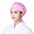 thumbnail image 1 of Mesh Work Hat Cook Accessories Breathable Smoke-proof Dust Cooking Hygienic Cap Work Wear Chef Hat Canteen Catering Pink One Size, 1 of 6