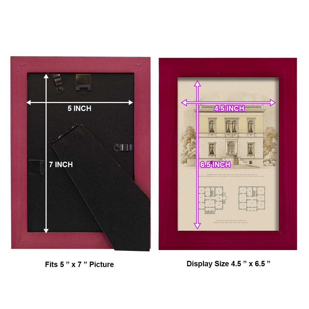 Estate and Plan V -Framed Print w/glass-Cherry Red