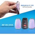 thumbnail image 4 of Key Fob Cover Compatible with Toyota RAV4 Corolla Prius Camry Highlander Avalon C-HR Keychain Case Holder Protector,Silver-purple, 4 of 6