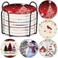 thumbnail image 4 of Posavasos de cerámica con forma de árbol de Navidad rojo: anima la decoración de tu mesa navideña con estos posavasos festivos y duraderos, 4 of 6