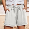 thumbnail image 3 of Bloomae Sweat Shorts for Women Lightweight Casual Summer Drawstring for Gym Lounge Workout Short Pants Loose Fit Elastic High Waist Comfy Beach Vacation Wide Leg Shorts with Pockets, 3 of 10