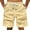 Khaki, variant on Casual Shorts for Men Summer Fashion Sports Cargo Straight Leg Loose Beach Gym Bottom Shorts Grey