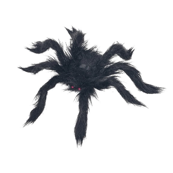 11.81in Spiders Halloween Decorations Mini Fake Spider Realistic Red Eye Design, Halloween Furry Spiders Decorations Portable Prank Toy for Tabletop Halloween Party Decor