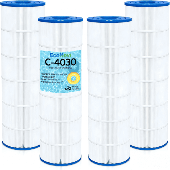 C4030 Pool Filter Cartridges, Compatible with Hayward SwimClear C4000/C4020/C4025/C4030, Replaces OEM CX880XRE, Pleatco PA106, 4-Pack, 400 Sq.Ft Total, Premium 5oz Heavy-Duty Filter Media