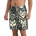 thumbnail image 2 of Salouo Abstract Cat Faces Pattern Pattern Swim Trunks for Men,Men's Hawaiian Bathing Suit Swimsuits Quick Dry Swimming Board Shorts Beach Shorts with Pockets-Large, 2 of 6