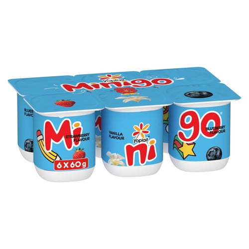 Yop Duo Minigo 2 %, saveurs variées, collations pour enfants 6 x 60g