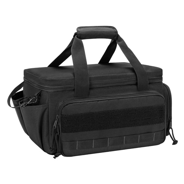 Bolsa organizadora de herramientas multifuncional con múltiples bolsillos, color negro, estuche de transporte portátil para herramientas eléctricas y