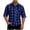 Blue, variant on JTSRKL Mens Plaid 3/4 Sleeve Shirts Turn Down Button Front Lightweight Classic Daily Tees Stretchy Soft Summer Casual Business Daily Tops