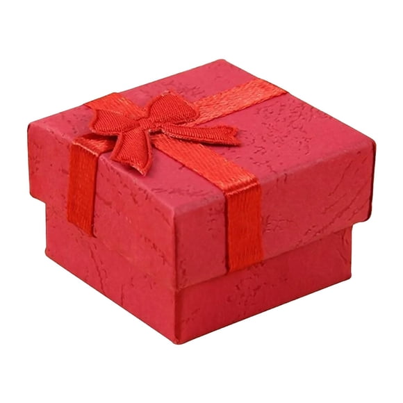 Joyero rojo de cartón duro VelvCarmine 10Pzas Carmín 4x4x2.5cm Cartón Joyero.