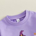 thumbnail image 5 of Krdevn Baby Halloween Long Sleeve Bodysuit Wicked Cute Witch Hat Broom Print Soft Romper Newborn Holiday Outfit,6-12 Months, 5 of 6
