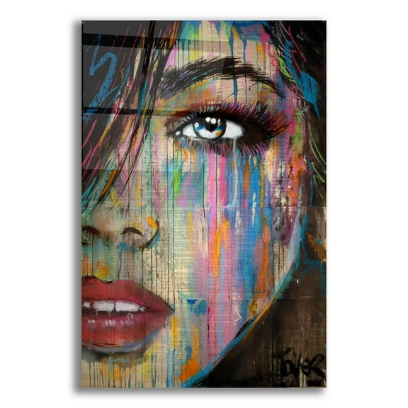 Epic Art 'Falling Out' by Loui Jover, Acrylic Glass Wall Art, 12"x16"