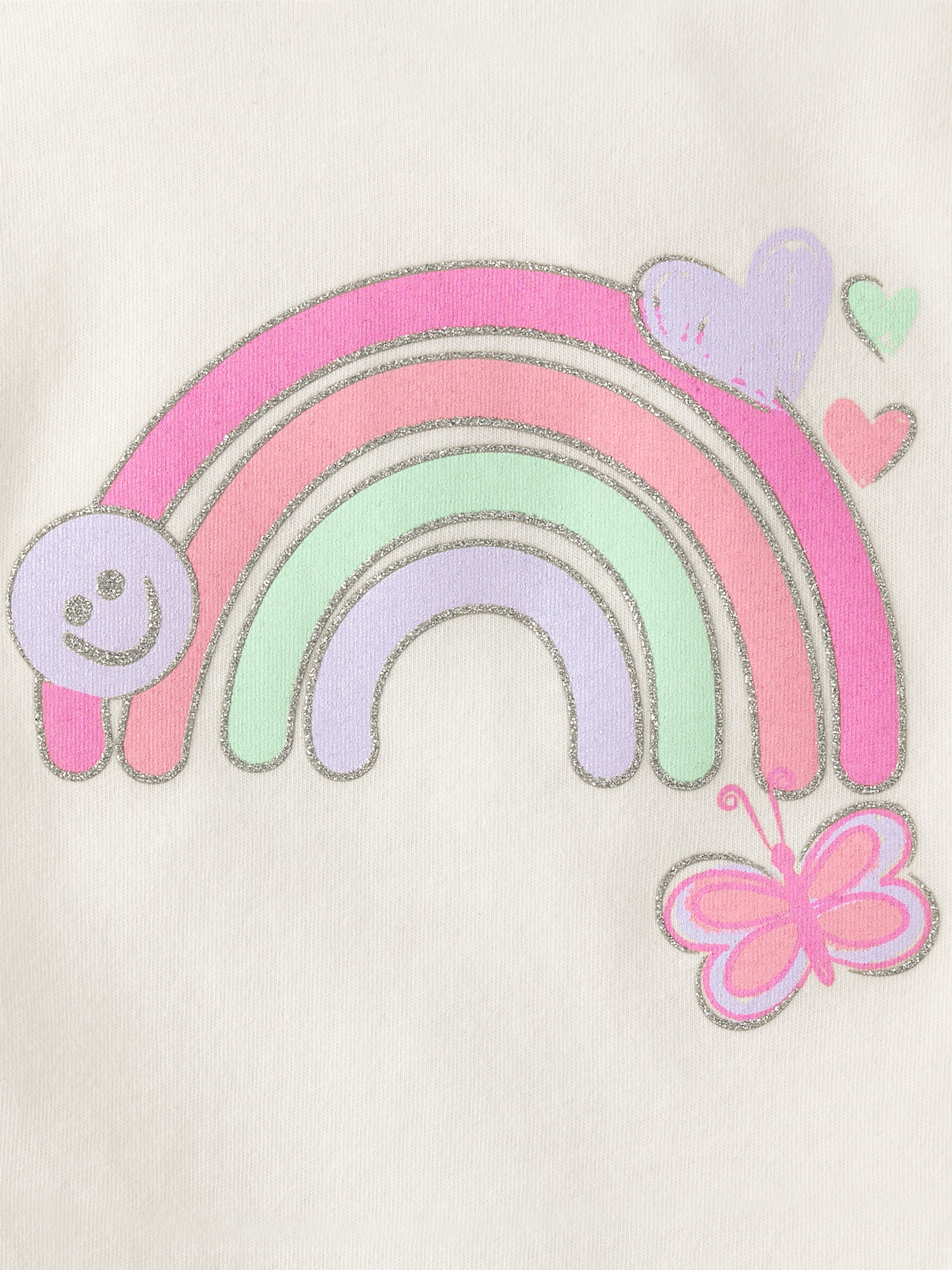 The Children's Place Toddler Girls Short Sleeve Rainbow Top, 4-Pack, Sizes 12M-5T