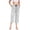Grey White Stars, variant on Women's Cropped Pajama Pants Wide-leg Summer Sleep Pants with Pockets Loose Fit Comfy Pj Pants ,Lavender Stripes Print S