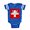 Royal Blue, variant on CafePress - Swiss St. Bernards - Cute Infant Baby Football Bodysuit
