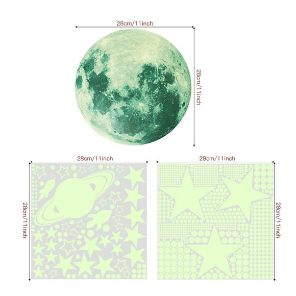 Meitianfacai Glow in The Dark Stars Decals Decor for Ceiling, Starry Sky Shining Decoration Perfect for Kids Bedroom Bedding Room Gifts