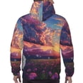 thumbnail image 7 of Sikiie Dreamy Dandelion Sunset Men's Hoodie, Essentials Hoodie, Sweatshirt, Pullover Hooded Sweatshirt for Men-Small, 7 of 7