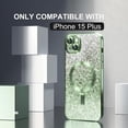 thumbnail image 2 of Magnetic for iPhone 15 Plus Case Compatible with MagSafe [Military Grade Drop Protection] Full Camera Lens Protector Luxury Gradual Glitter Plating Soft Phone Case for Women Girls, Deep Green, 2 of 14