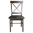 International Concepts XBack Dining Chairs with Solid Wood Seat Set