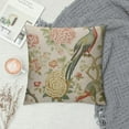thumbnail image 2 of COMIO  Chinoiserie Flowers Birds Light Green Throw Pillow Cover, Cushion Case Outdoor Decoration for Sofa Couch Farmhouse, 2 of 5