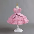 thumbnail image 5 of ZHUASHUM Summer Children'S Dress Puffy Skirt Cake Princess Dress Baby Dress Baby Dress Party Dress Gift For Girl Hot Pink,9-12 Months, 5 of 9