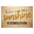 thumbnail image 3 of Personalized Planet 27x18 Ralph Waldo Emerson Live in The Sunshine Doormat with Custom Family Name Printed on Light Brown Rectangular 1/4” Thick Non Slip Mat for Kitchen Hallway Deck or Porch, 3 of 6