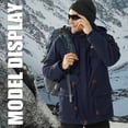 thumbnail image 4 of TACVASEN Men's Winter Coat Military Jacket Fleece Lined Parka Cotton Cargo Outerwear Navy L, 4 of 7