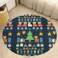 thumbnail image 6 of Merry Christmess Round Carpet Circle Rug Outdoor Patio Area Rug Washable Large Area Rugs Hallway Room Decor Fitness Mats, 6 of 8