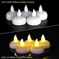thumbnail image 5 of Waterproof LED Floating Candles, Flameless Tea Lights Warm Yellow (24 Packs), 5 of 7
