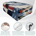 thumbnail image 4 of Quilts Twin XL Size Bedding Set, American Flag Horse Lightweight Quilted Comforter, USA Flag Vintage Floral Soft Reversible Bedspread Coverlet with Pillow Covers for All Season, 68" x 98", 4 of 9