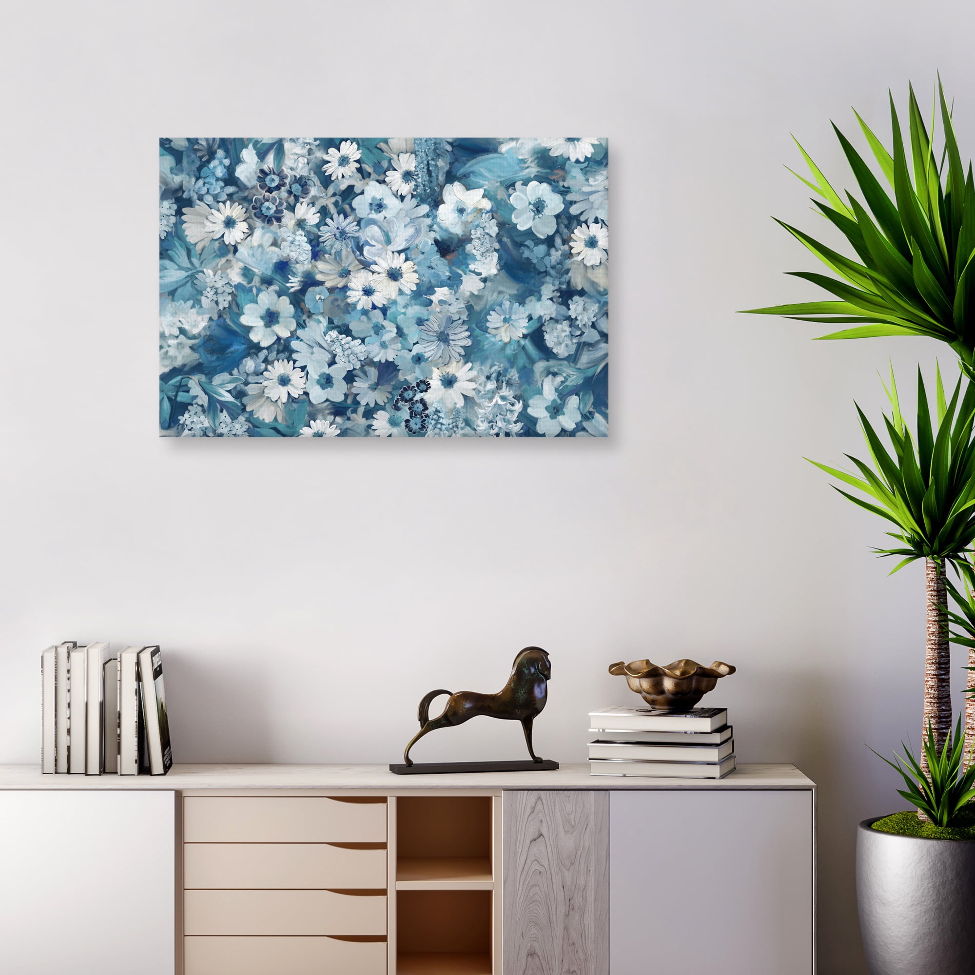 Garden Blues by Studio Arts Canvas Art Print
