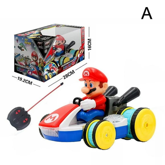 Mario Kart Toys For Kids, Mario Luigi Figure 2.4G, Four-Way Remote Control Car, Lights And Music, Mario Kart Racing Gift-Vinsniv