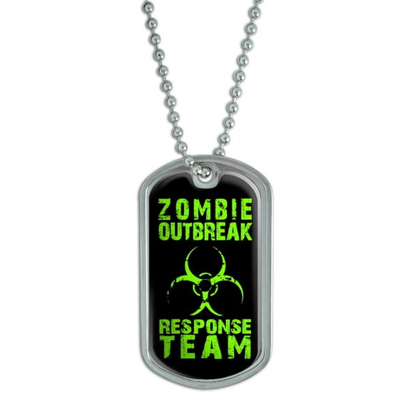 Zombie Outbreak Response Team Green Dog Tag