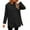 Black, variant on Women's Fleece Lined Crewneck Sweatshirt, Longline Plush Pullover with Side Slits, Cozy Loungewear Top for Fall Winter, Comfortable Casual Wearfor Home Relaxation and Outdoor Activities Black L