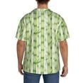 thumbnail image 3 of Kdxio Men's Hawaiian Shirt for Men Short Sleeve Shirt Bamboo Stems And Leaves Summer Casual Holiday Beach Button Down T-Shirts, 3 of 5