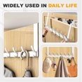 thumbnail image 4 of eZAKKA Over The Door Hooks, Stainless Steel Heavy Duty Door Hanger Holder for Hanging Coat Robe Hat Clothes Towels, White (Double Hook 8), 4 of 7