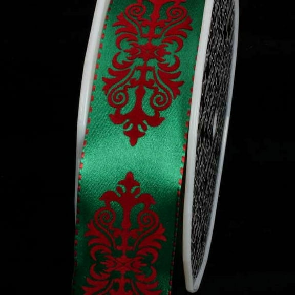 The Ribbon People Green and Red Royal Wired Craft Ribbon 1.5" x 27 Yards